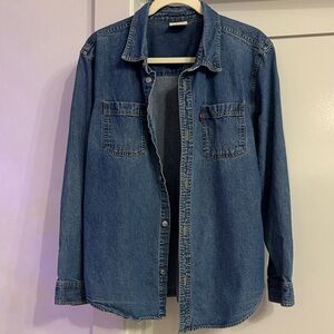 Levi's Blue Denim Button Down Shirt size XL
